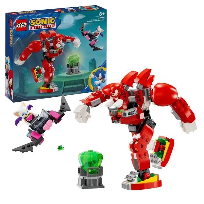 LEGO® 76996 Sonic Le Hedgehog Le Robot Gardien de Knuckles, Figurines de Jeu Vidéo Knuckles et Rouge avec le Maître Emeraude-0