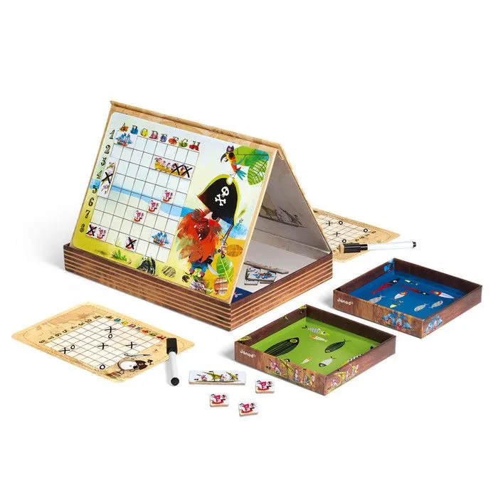 Jeu de société - JANOD - Bataille Navale Pirates - Dès 5 Ans - Rouge - Multicolore - 20 min - Intérieur-2