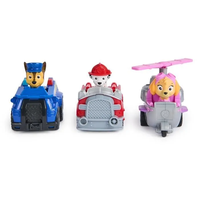 SPIN MASTER PACK DE 3 VEHICULES RETRO FRICTION La Pat' Patrouille-1