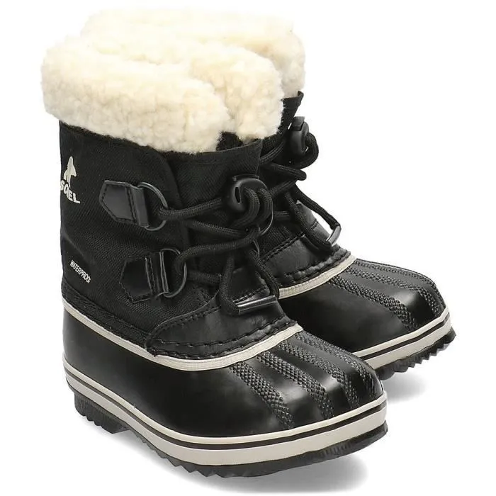 Bottes enfant - Sorel - Yoot Pac Nylon - Noir - Lacets - Haute tige-2