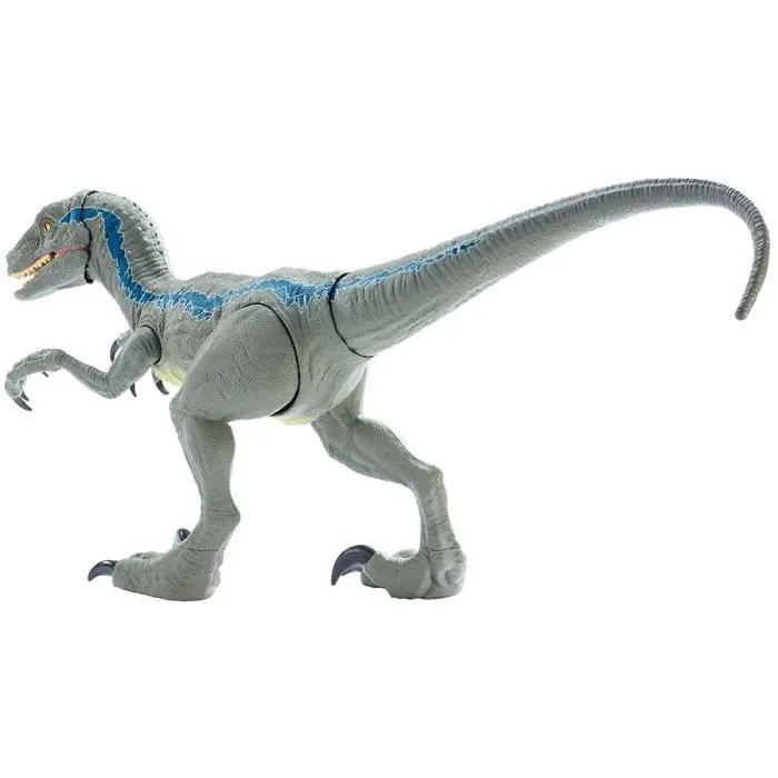 JURASSIC WORLD Figurine dinosaure Super Colossal Vélociraptor Blue 90 cm-1