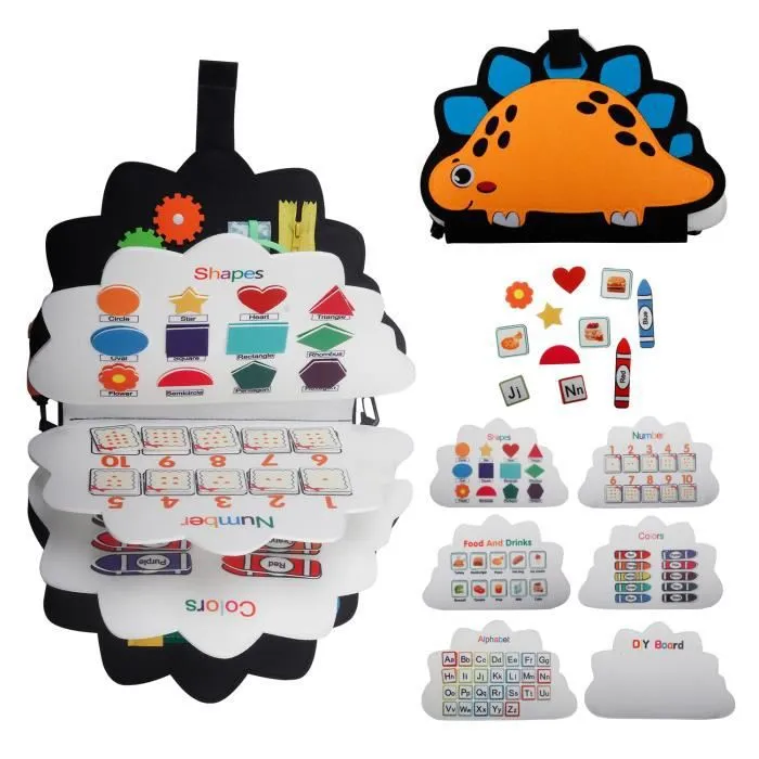 Busy Board Montessori pour Enfants,Planche Montessori Jeux Montessori Tout-Petits Jouets éducatifs pour Garcon Fille BéBé 3 4 Ans-0