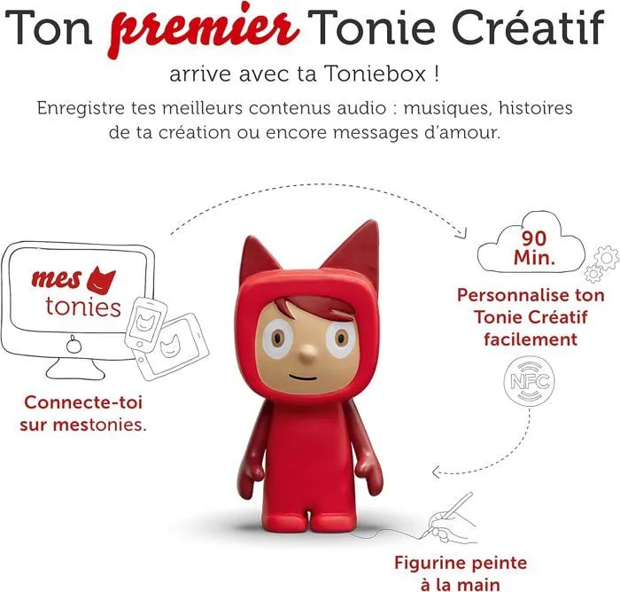 Boite à histoire - tonies® - Toniebox Spidey - Rouge - 1 Tonie Créatif - 7h autonomie-1