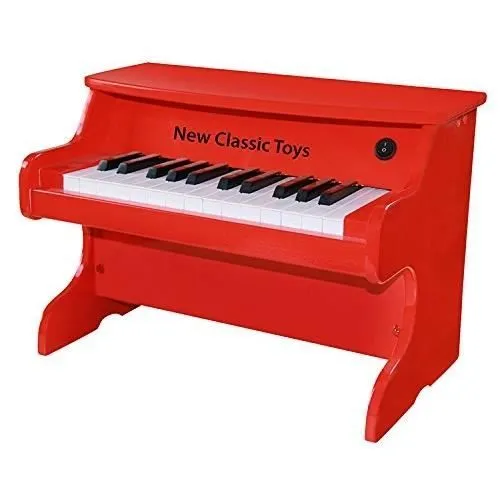 E-Piano - NEW CLASSIC TOYS - 0160 - Rouge - 25 Tons - Pour enfants à partir de 3 ans-0