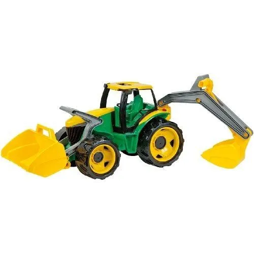 Tracteur géant LENA 2080 avec chargeur frontal et pelle en métal pour enfant de 3 ans et plus-0