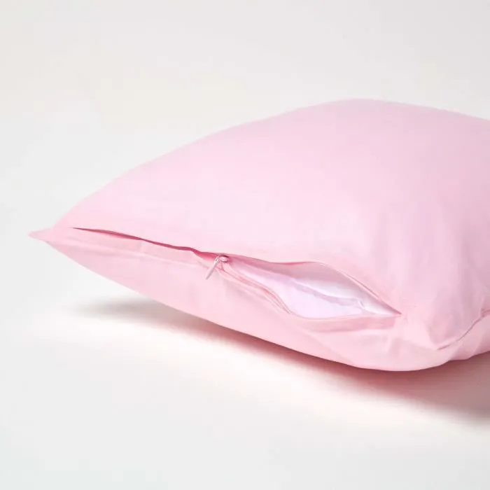 Taie d'oreiller - Homescapes - 40 x 40 cm - 100% Coton Égyptien - 200 fils - Rose-2