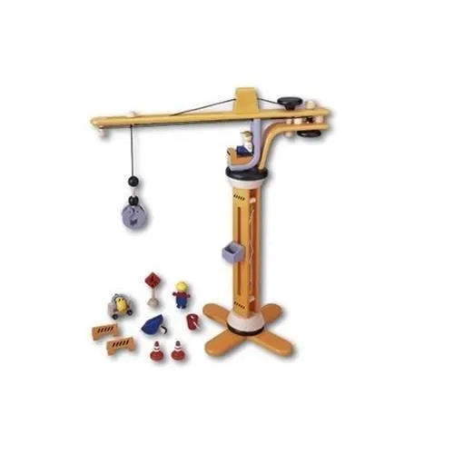 PLAN TOYS Grande Grue en Bois-0