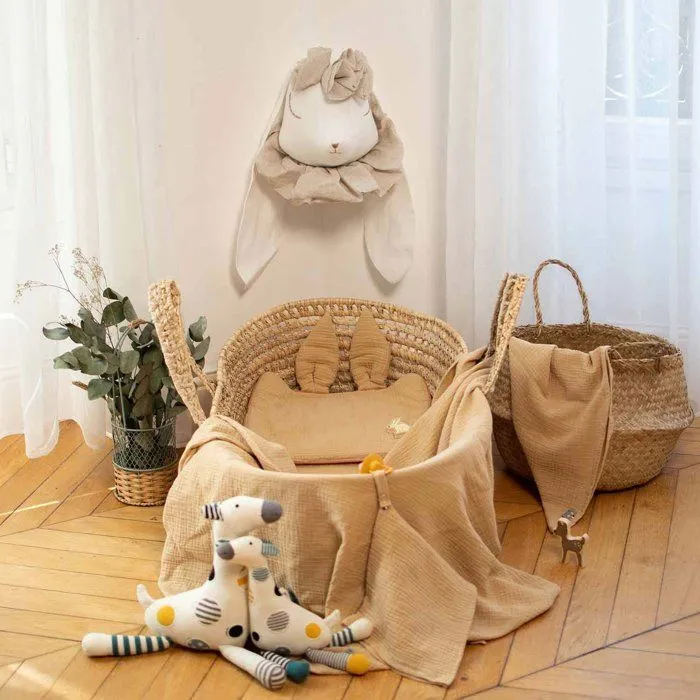 Peluche - SEVIRA KIDS - Girafe en tricot - Rose - Bébé - 38 cm x 19 cm-1