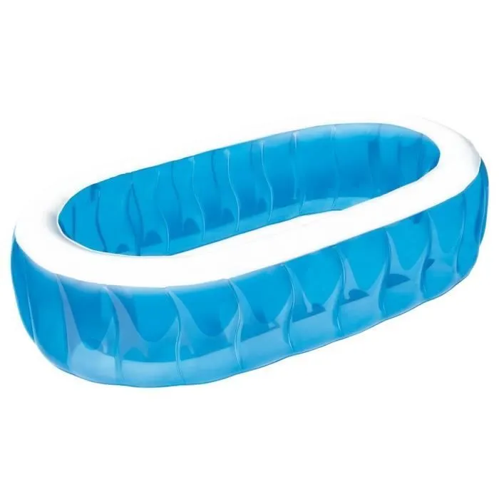 Piscine Gonflable pour Enfants - BESTWAY - Elíptica - Ovale - Vinyle résistant testé - Bleu-0