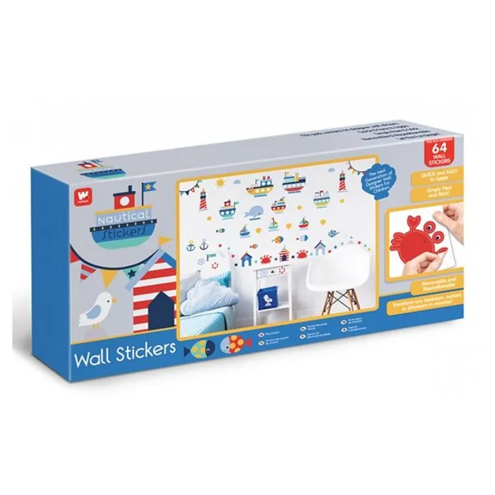Stickers muraux Nautical - WWALLT - W WALLTASTIC - Réutilisables - Multicouleur - Rouge - Vinyle-3