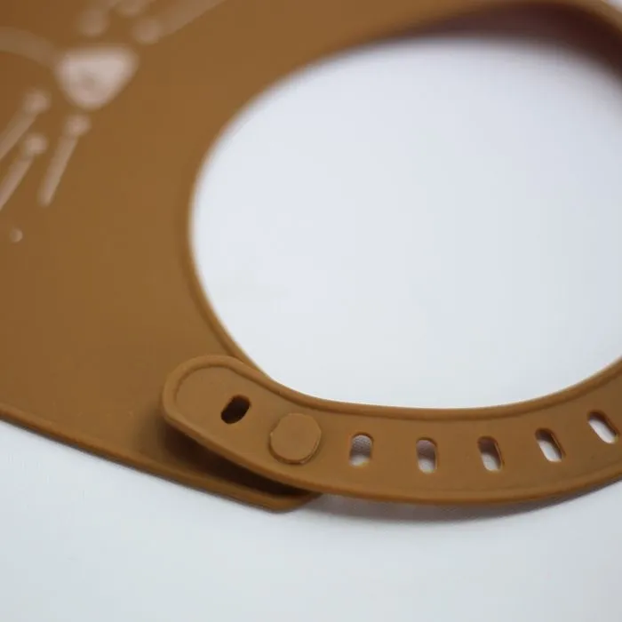 Bavoir en silicone pour bébé Couleurs:Sable-1