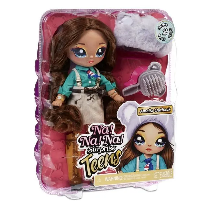 Na! Na! Na! Surprise - Poupée Mannequin Teens 28cm en Tissu - Amelia Outback - Thème Koala-3