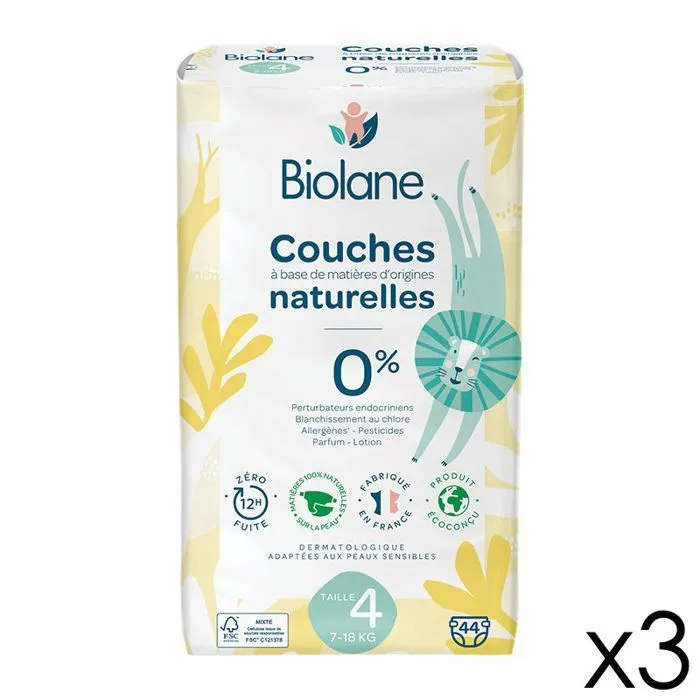 Biolane - Couches Éco Jumbo T.4/7-18kg - 3x44-1
