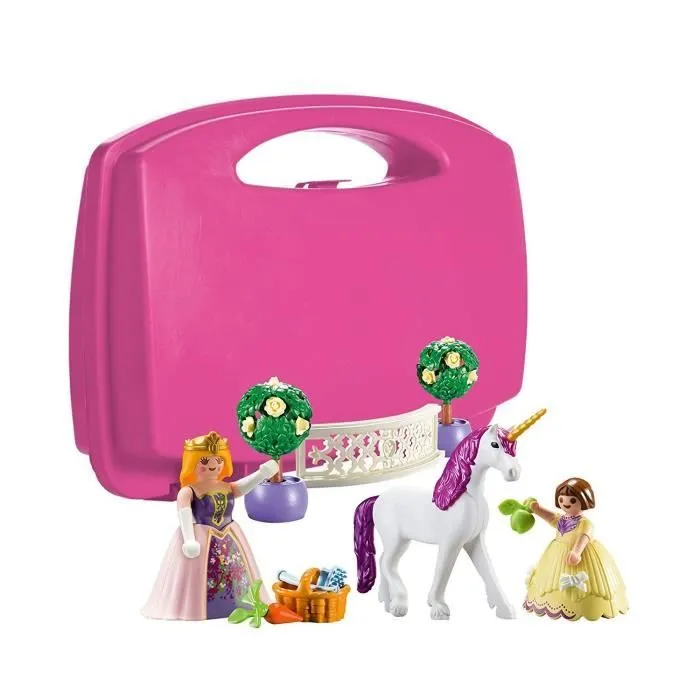 PLAYMOBIL 70107 Valisette Princesses avec licorne, 44 pièces, Dès 4 ans-3