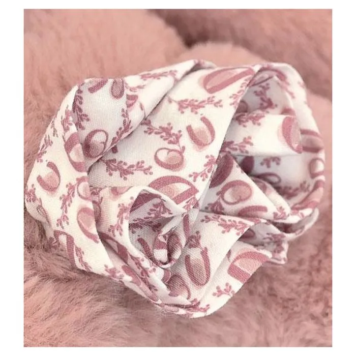 Doudou et Compagnie - Peluche lapin rose poudré 25 cm-2
