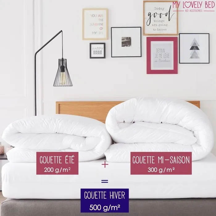 Couette 4 Saisons - My Lovely Bed - 200x200cm - 3 en 1 - Microfibre - Lavable en machine-1