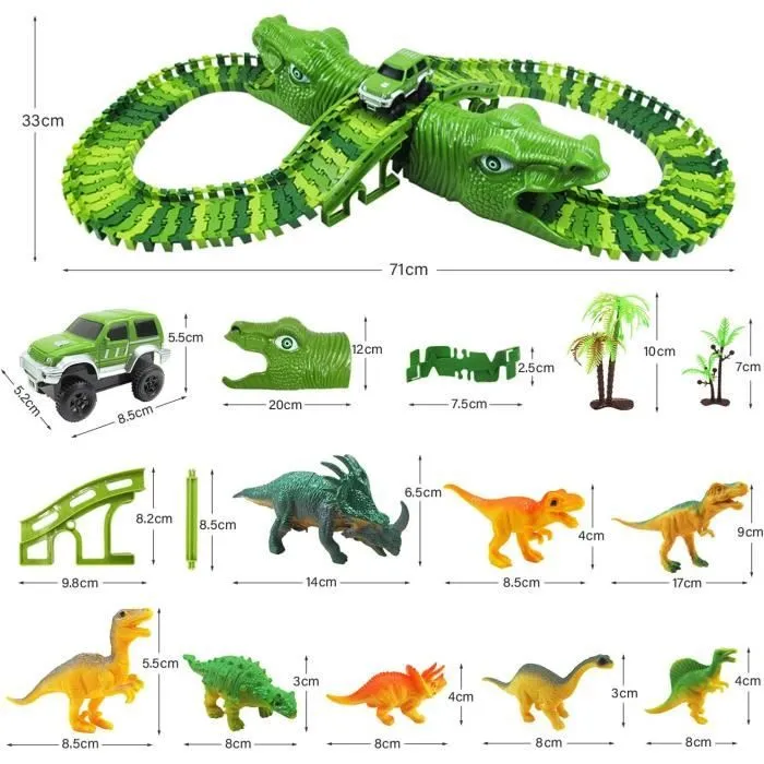 Jeu de piste de course - AMOUNE - Dinosaure - 153 pièces - Enfant 3 ans et plus-1