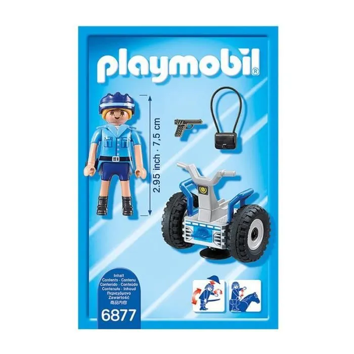 PLAYMOBIL 6877 - City Action - Policière avec Gyropode-1