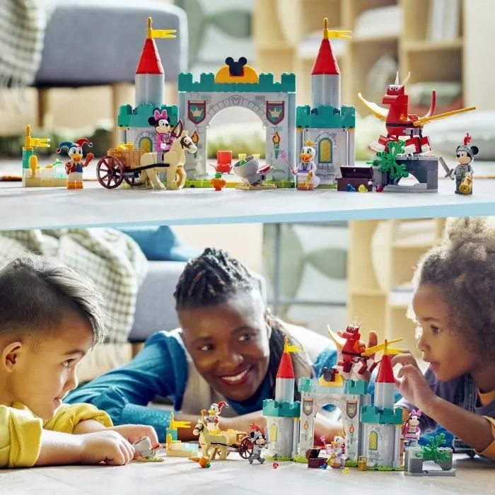 LEGO® Disney Mickey et ses amis 10780 Défenseurs du Château, Jouet avec Chevaux pour 4 Ans-4
