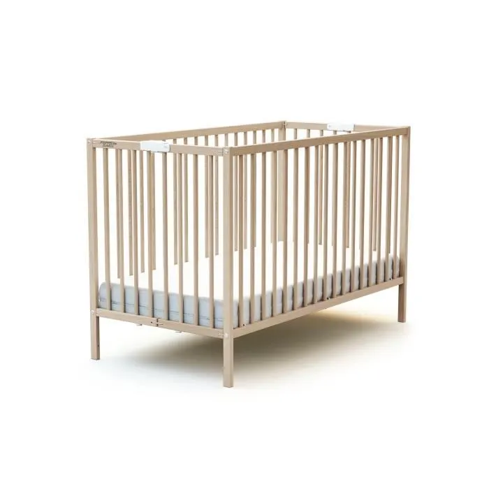 Lit Pliant Brut - FORMULA BABY - 60 x 120 cm - Bois - Lit à barreaux-1