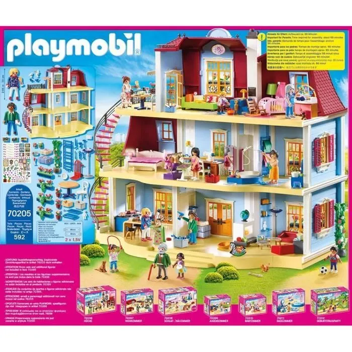 PLAYMOBIL 70205 Grande Maison Traditionnelle, Dollhouse La Maison Traditionnelle, 592 pièces, Dès 4 ans-1