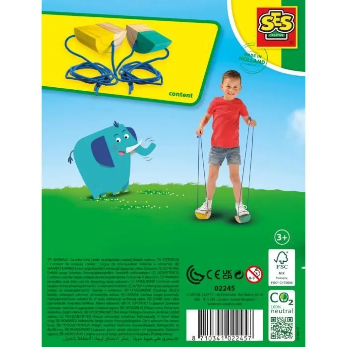SES Creative Échasses en bois, Échasses, 3 an(s)-2