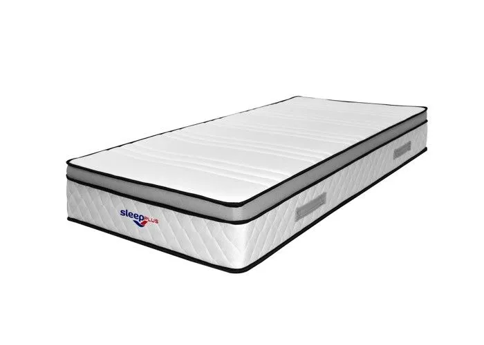 Lot de 2 Matelas marie a Ressorts Ensaches 4 cm Memoire de Forme 80 Kg-m3 2 Aleses 80x190 Hauteur -- 26 cm - Accueil Moelleux-0