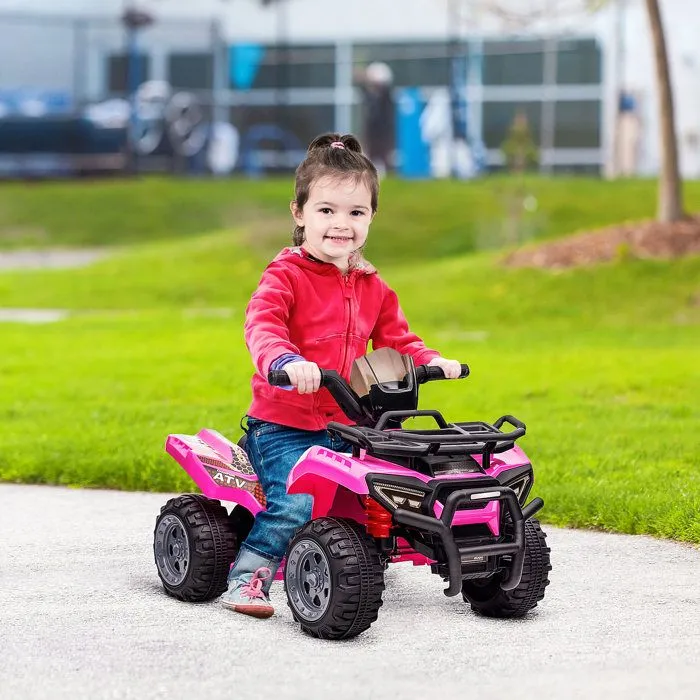 Quad buggy voiture électrique enfant - HOMCOM - quad électrique - 18-36 mois - 6 V 2 Km/h max. - rose-1