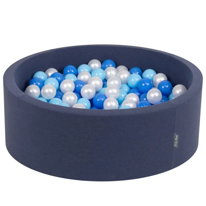 Piscine A Balles - Structure A Balles - KiddyMoon - bleu marine - 90x30cm/200 balles-1