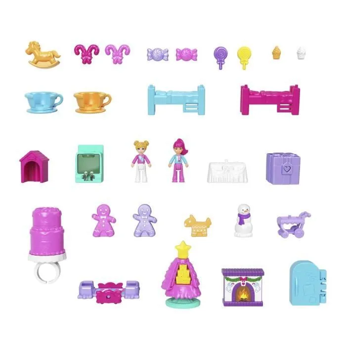 Calendrier de l'Avent Polly Pocket HKW16 - Mini poupée Polly Pocket coffret compact-3