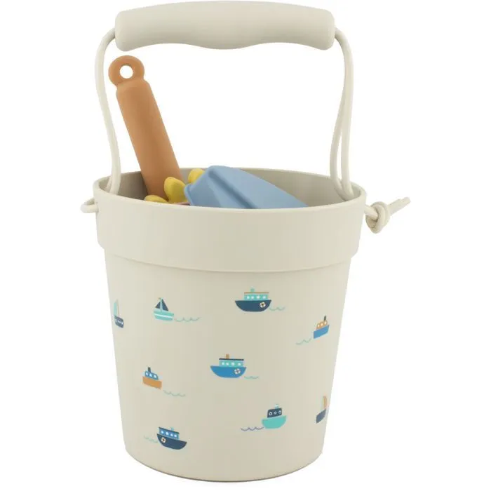 Seau de plage - Ulysse - La Mer - Silicone - 6 accessoires - Certifié sans BPA-2