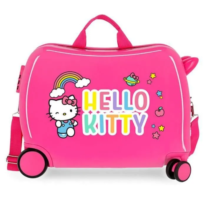 Valise trotteur HELLO KITTY "We are cute" rose-0
