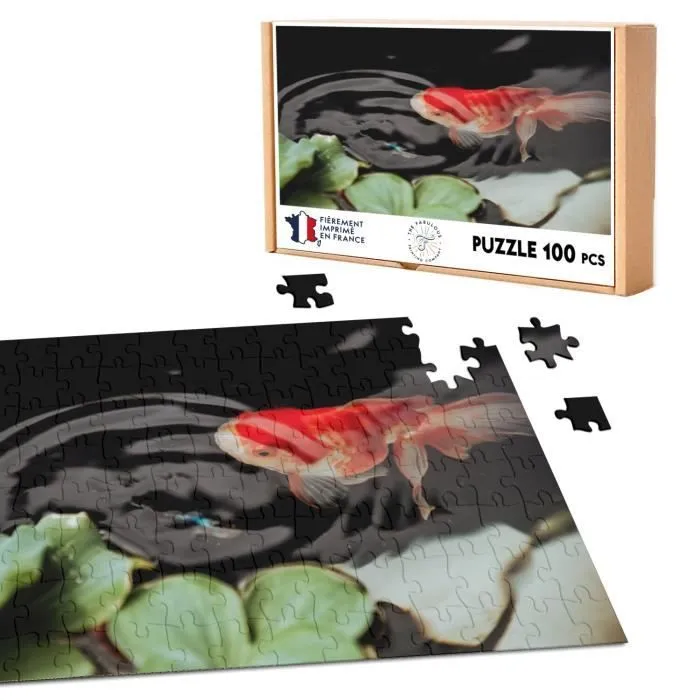 Puzzle Classique 100 pièces Poisson Rouge à la Surface de l'Eau Nature - FABULOUS - Adulte - Intérieur-0