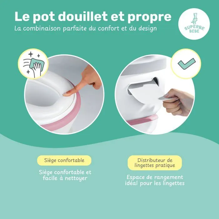 Pot Toilette Bébé Avec Son Pour Apprentissage De La Propreté - Toilette Bebe Et Enfant - Confortable,Anti Dérapant Avec Bruit De-4