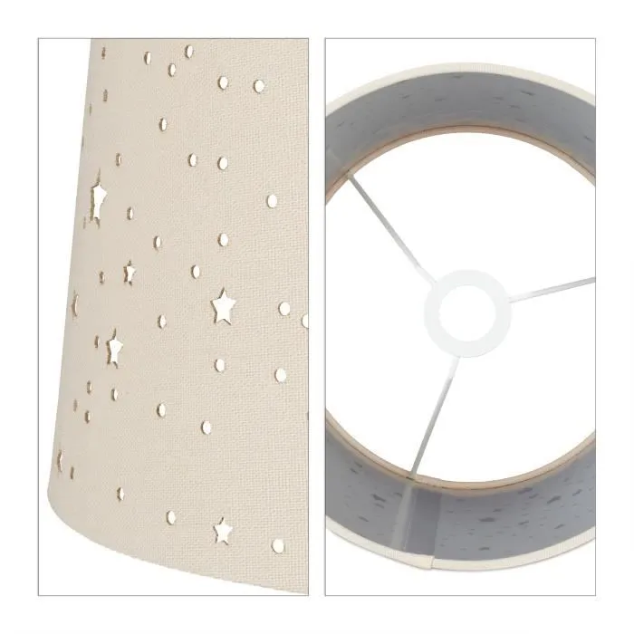 Relaxdays Lampe chevet, veilleuse pour enfants,garçons et filles,E14. Abat-jour rond, 40cm de hauteur,choix de couleur --3