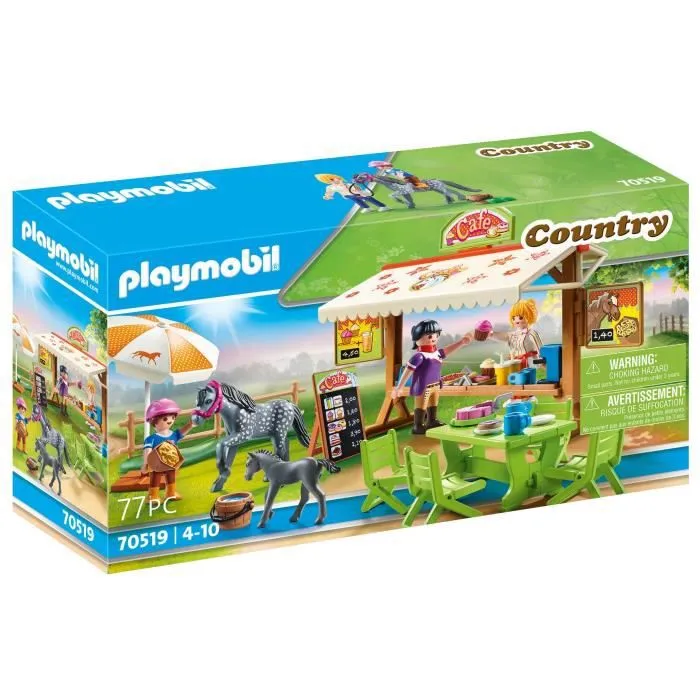 PLAYMOBIL - 70519 - Café du poney club - 77 pièces - Pour enfants à partir de 4 ans-0