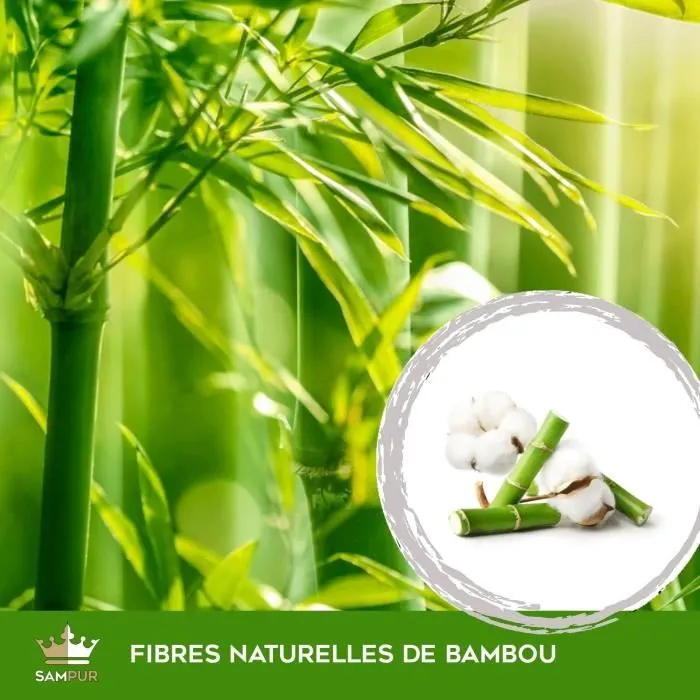 Surmatelas Bambou Soft 90x190 Sampur | Épaisseur 8 cm | Mémoire de Forme | Mousse Haute Résilience | Confort Équilibré et Tonique-3
