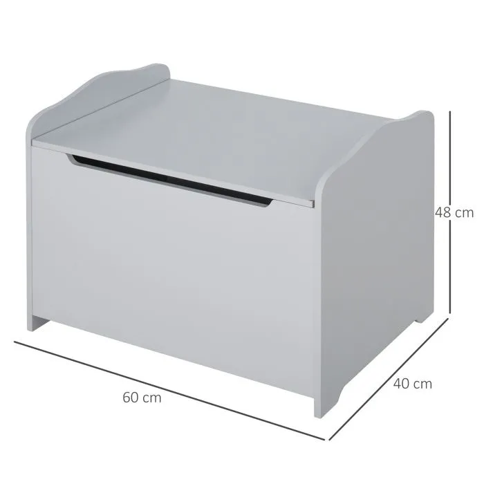 HOMCOM - Boîte de rangement pour enfants - MDF - 60x40x48cm - Gris-3