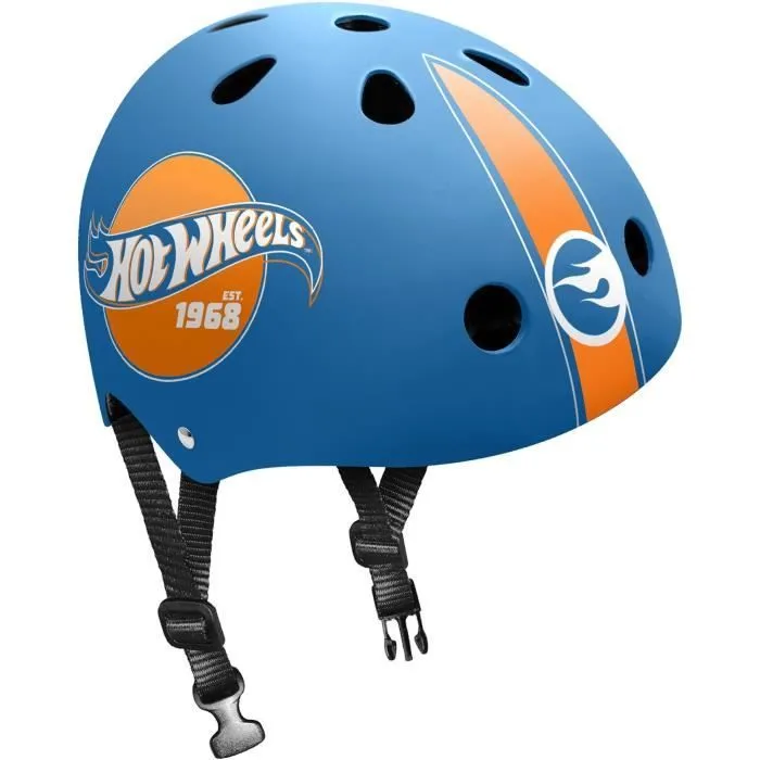 Casque Skate STAMP - Hot Wheels - Taille 53/57cm - Confortable et Ajustable - Garçon-0