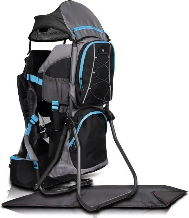 DROMADER Porte Bébé Randonnée - Confortable et Sécurisé Jusqu'à 22kg - Sac à Dos Porte-Bébé avec Poche Isolante, Pare-Soleil & Pluie-0