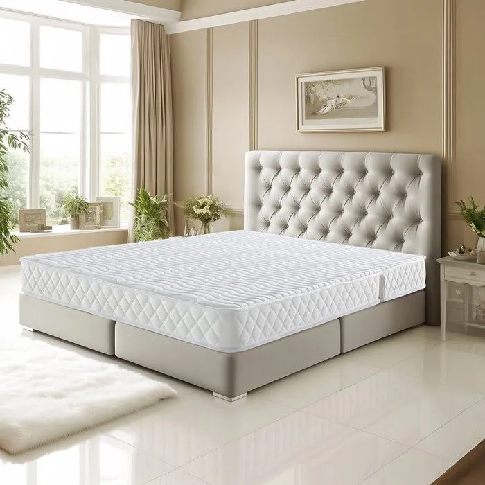 Matelas BZ 120x190 Mousse Poly Lattex 15 cm - Soutien Très Ferme Inclut Protège Matelas et Oreiller - MATELAS TECHNO BZ 15-2