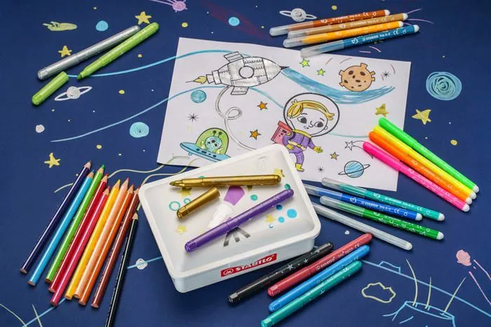Feutres Stabilo - F56336 - Coloriage - Boite de coloriage a decorer FESTI'BOX - 30 feutres et crayons de coloriage-2