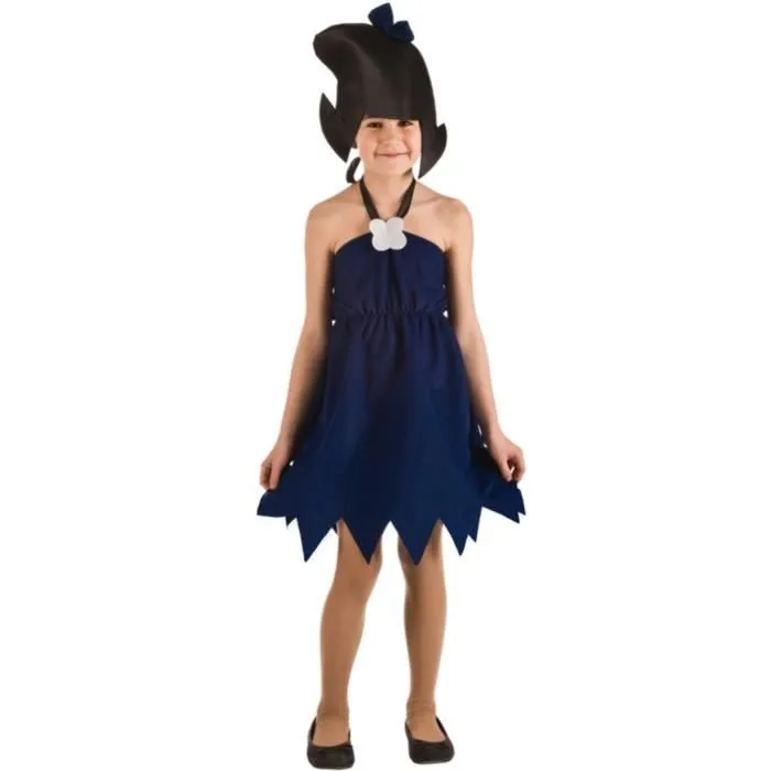 Déguisement de Betty des Cavernes pour fille - EL REY DEL CARNAVAL - 6 ans - Multicolore - Bleu-0