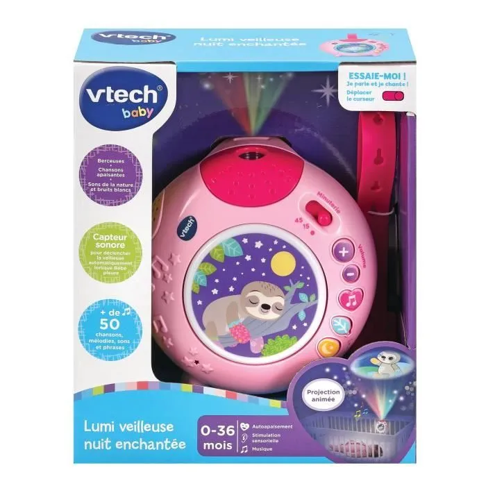 VTECH BABY - Lumi Veilleuse Nuit Enchantée Rose-0