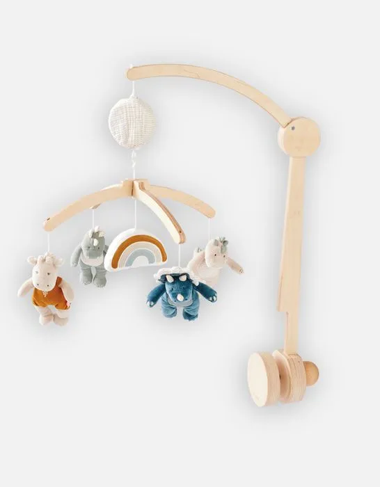 Mobile musical en bois - NOUKIE'S - Tiga, Stegi & Ops - Mixte - A partir de 1 mois - Bébé-0