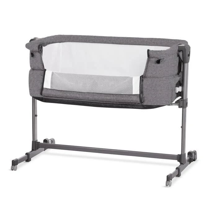 KINDERKRAFT Nest Up - Lit bébé cododo - Hauteur réglable - Pieds réglables - Sac de Transport inclus -  Gris-1