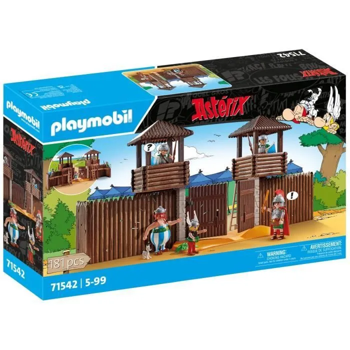 PLAYMOBIL 71542 Camp des Romains, Astérix, Personnages de la BD, 181 pièces, Dès 5 ans-5