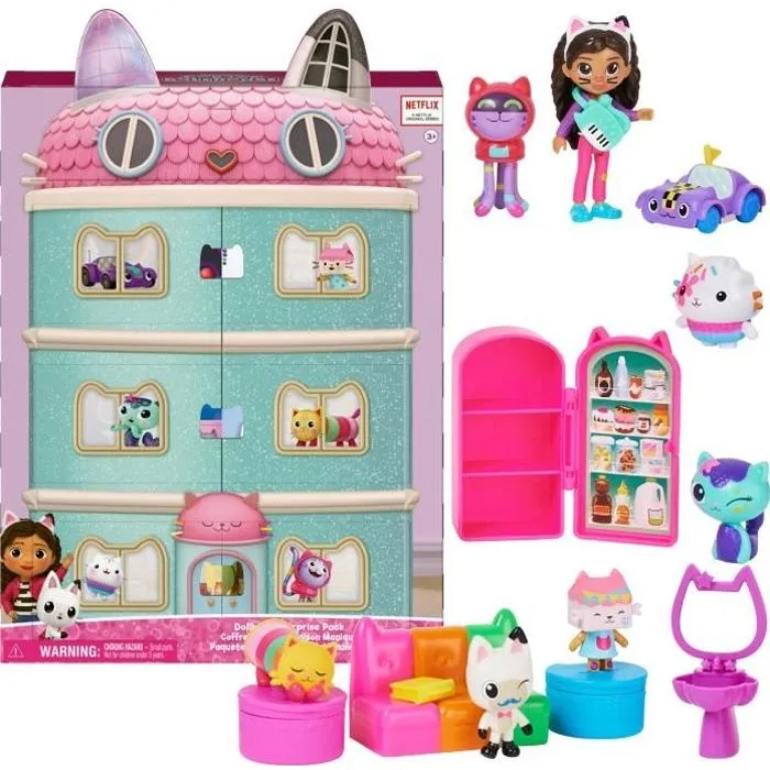 Set Gabby's Cat Dollhouse et figurines + surprises-0