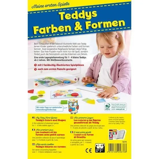 Jeu de plateau d'apprentissage - HABA - 5878 Mes premiers jeux Teddys - Multicolore - 2 ans et plus - Coopératif-3