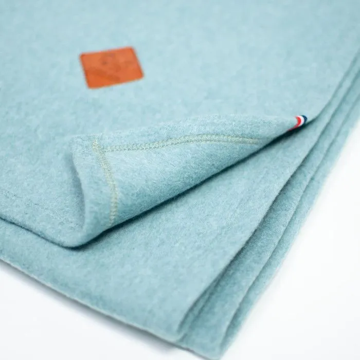 Couverture polaire 100% coton ultra-doux 100x70 cm Vert Eucalyptus-1